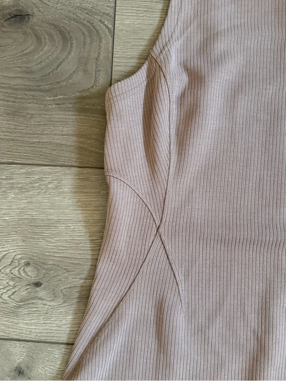 LULULEMON Ribbed Softstreme Slim-Fit Tank Dress Taupestatic Size 8